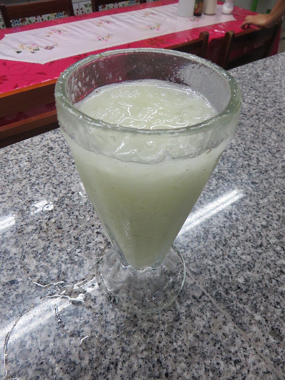 Vaso de jugo de guanábana